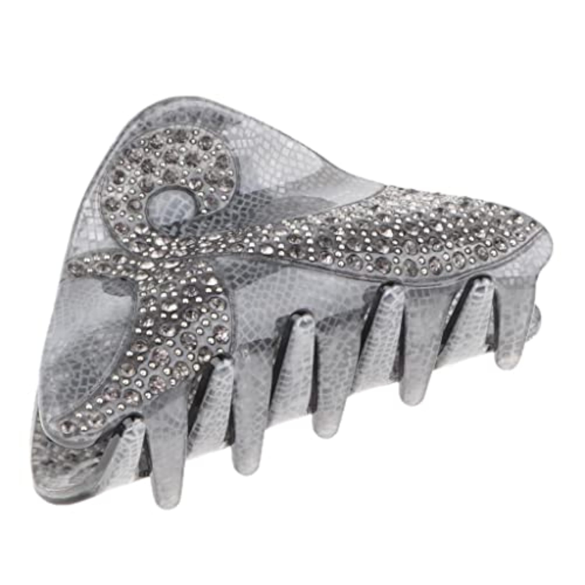 Women's Gray Butterfly Hair Claw Clip, Stylish Accessory