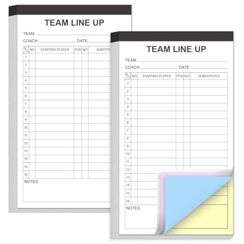 Baseball/Softball Lineup Cards, 4 Part Carbonless, 32