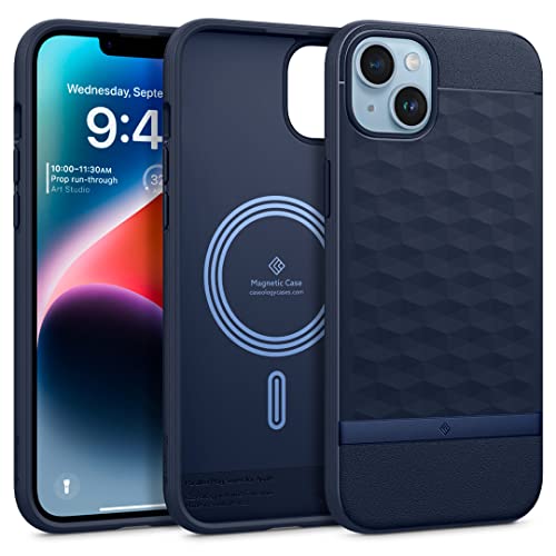 Caseology Parallax Mag Coque Compatible avec iPhone 14 Plus - Midnight Blue