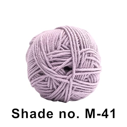 Image of VCR 4ply Fresh Lavender Yarn, 100 Grams Hank, 190 Meters Length, Acrylic Ball for Crochet and Knitting, Soft Crosia Threads, Pack of 1 Yarn, Suitable for DIY Crafts