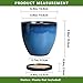 EPFamily Ceramic Planters for Indoor Plants - 6.8 Inch Plant Pot with Drainage Hole and Saucer Round Modern Planter Home Garden Patio Decor Blue