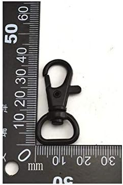 Wuuycoky Black 0.5" Swivel D-Ring Eyelet Small FishEyelet Buckle Lobster Clasps Swivel Snap Hooks Pack of 15 image 5