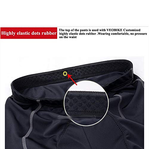 HBJWOV pantalones cortos ciclismo gel 9D acolchados hombre miniatura 4