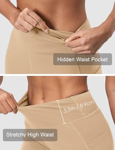 Image of ISEEGZ 15 inch / 18 inch / 21 inch / 25 inch Capri Pants for Women High Waist with Pockets Women's Capris Workout Yoga Pants Loose Straight Leg