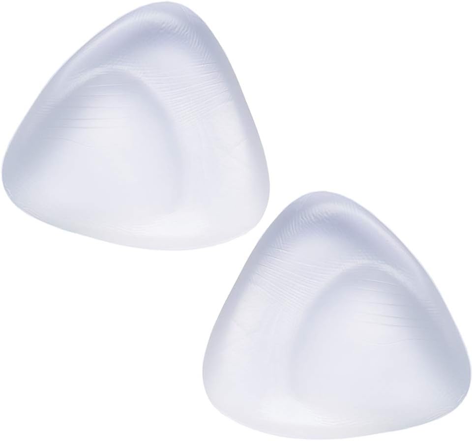 Double-Sided Adhesive Bra Insert Pads, Lightweight Fabric Invisible Sticky Bra Padding Breast Enhancement Reusable Washable