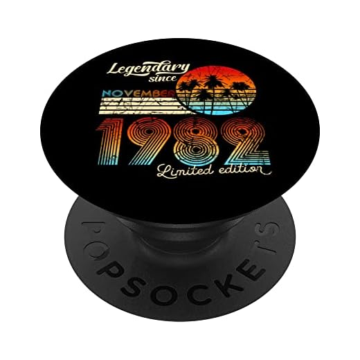 Cumpleaños Legendario Desde Noviembre De 1982 Regalo. PopSockets PopGrip Intercambiable