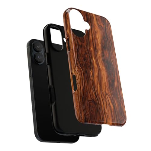 Coque rigide iPhone 16 Plus marron vernie à haute résistance