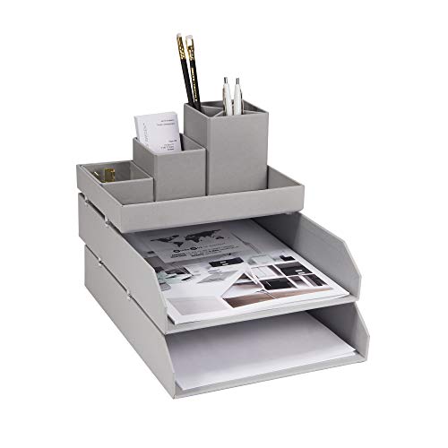 Bigso bac à courrier gris trieur de document format A4 pour bureau - 5
