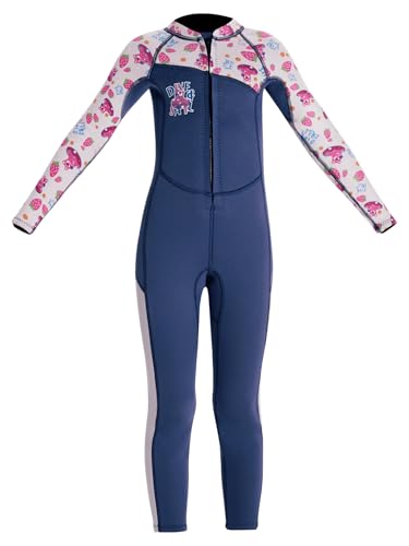 Little Big Girls Mm Neoprene Wetsuit UPF Long Sleeve Zip Up One Piece Swimsuits for Surfing