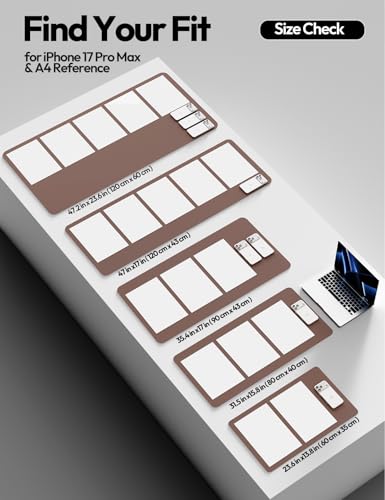 Image of YSAGi Leather Desk Protector, Office Mat, Large Mouse Mat, Non-Slip PU Leather Blotter, Laptop Desk, Waterproof Writing Pad for Office and Home (Chocolate, 47.2 inch x 23.6 inch)