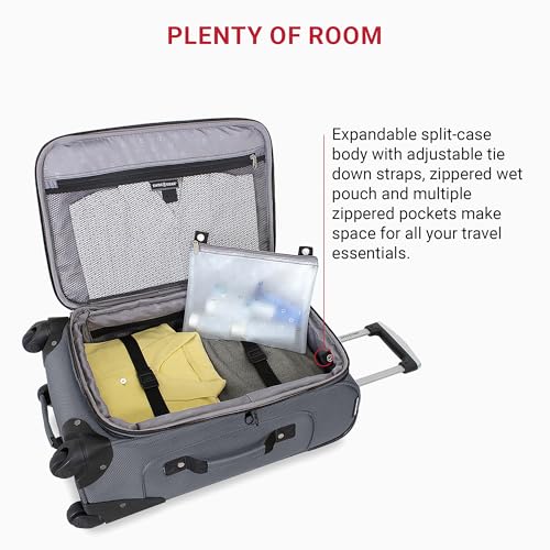 Image of SwissGear Sion Softside Expandable, Dark Grey, 2-Piece Set (21 /29), Sion Softside Expandable Luggage