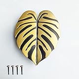 PIAOLGYI Gold Cabinet Handle Leaf Knobs for Milsbo Greenhouse Cabinet,Monstera Glass Door Cabinet...