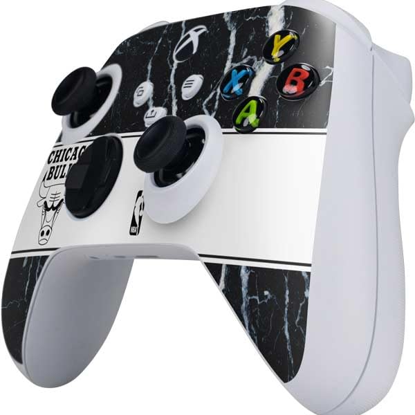 Skinit Decal Gaming Skin Compatible with Xbox Series S Controller - Officially Licensed NBA Chicago Bulls Marble Design