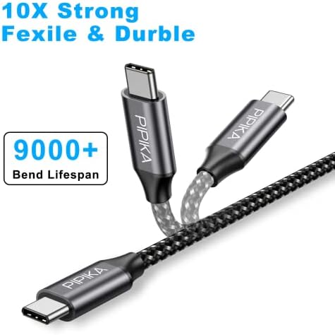 PIPIKA 3.0 USB C Charger Cable, [1M] USB C Cable QC Fast Charging Cable Nylon Compatible with Samsung Galaxy Z Flip, S22+,S21 Ultra,Huawei P50 Pro,Mate 40,Google Pixel 6,Xiaomi, OnePlus,Moto,LG