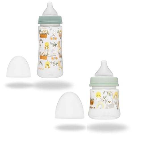 Pack 2 Biberones – 150 ml Flujo Lento + 360 ml Tres Posiciones – Tetina de Silicona Pack 2 Biberones – 150 ml Flujo Lento + 360 ml Tres Posiciones – Tetina de Silicona