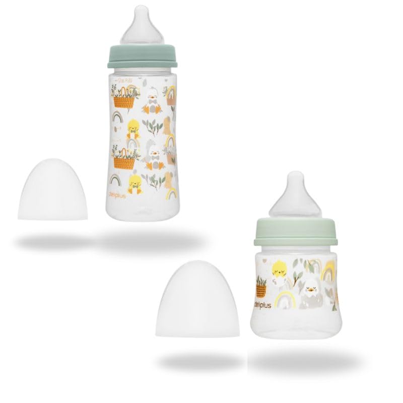 Pack 2 Biberones – 150 ml Flujo Lento + 360 ml Tres Posiciones – Tetina de Silicona