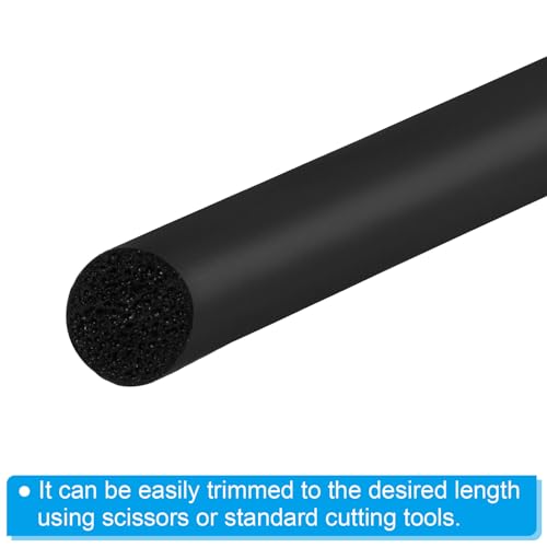 Image of PATIKIL 5 /16 Inch x 65.6 Feet Backer Rod, Foam Rope Caulk Crack Joint Filler Roll Seal Weather Strip for Home Construction, Black