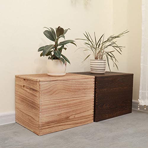 Repose-pieds en bois massif avec rangement et housse pour salon - 3