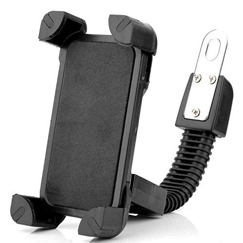 Motorcycle & Scooter Phone Mount - Universal Cell Phone Rearview Mirror Stand Holder
