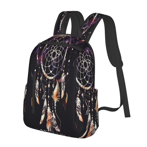 Backpack For Women Men Dreamcatcher Feather Art Bookbag Lightweight Travel Casual Daypack Water Resistant Outdoor Hiking Sport Rucksack2