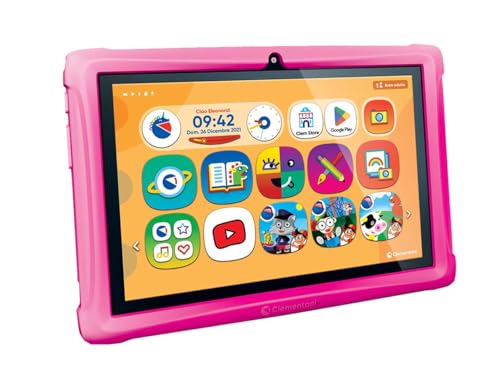 Clementoni - Clempad 10 Pollici Pink, Tablet Educativo Bambini 3-6 Anni, HD Screen, Memoria 32GB, RAM 2G, Wifi, Android 11, 2 Fotocamere, Google Play e Sistema Parental Control, Lingua Italiana, 16478