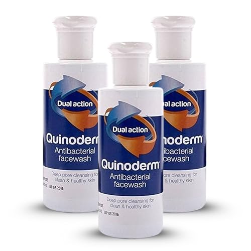 3-Pack Quinoderm Antibacterial Face Wash 150ml – Acne Treatment, Deep Pore Cleansing, Oil Control, Salicylic Acid, Chlorhexidine Digluconate, Suitable for Oily | SterlingSquare