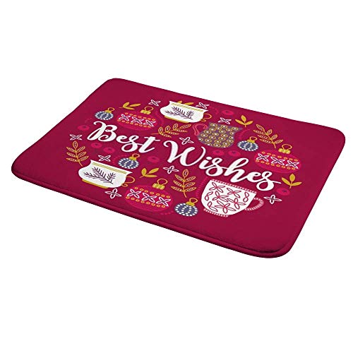 Tapis de bain antidérapant lavable en machine polaire microfibre - 5