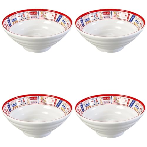Muteitt Juego De 4 Tazones Japoneses para Ramen, Tazones Grandes para Sopa, Vajilla Asiática, Tazones Japoneses para Fideos, Pho, Ramen Y Cereales.