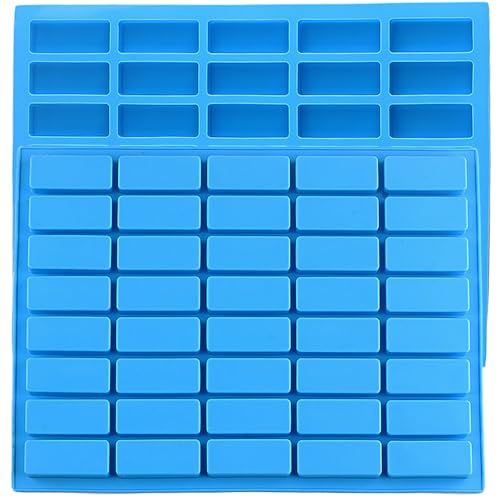 YIMINGMOLD 40 Cavity Narrow Rectangle Silicone Caramel Candy Molds For Chocolate Bar Truffles Jelly Brownie Set Of 2 by YIMINGMOLD - Used condition - US$6.51