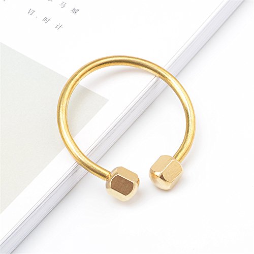 Kunson Compact Practical Anti Loss Design Brass Screw Lock Key Chain Ring, Solid Edc Keychain Key Holder (Circular Shape) #TOP1