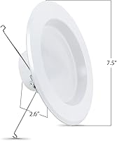 Vista 3 de Feit Electric Lámpara empotrable LED de 5 a 6 pulgadas - Moldura premontada - Adaptador de base estándar - CCT de 2700 K blanco suave - Regulable