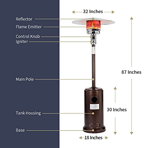 KEZATO-46000-BTU-Propane-Outdoor-Patio-Heater-with-Cover-and-Wheels-for-Residential-or-Commercial-Use-87-Inches-Bronze