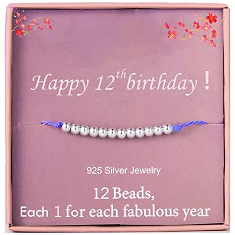 Pulsera de cuentas de plata para niñas de 12 años de Kenwiv Cover