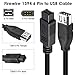 LBSC IEEE 1394 FireWire 800 to 400 9-pin to 6-Pin, Firewire Cable 1394a 6Pin Female to 1394b 9Pin Male Cable for DV Camera Digital Camcorder Drives (9 Pin to 6 Pin)