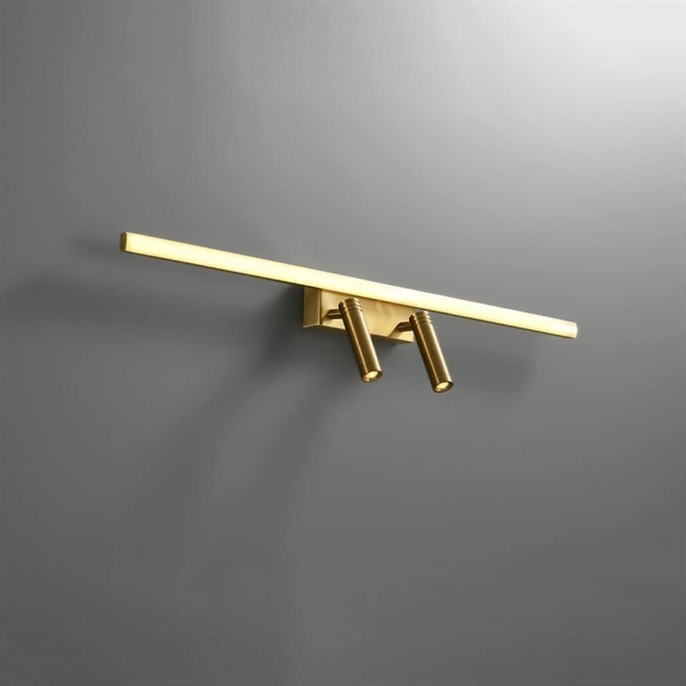 Olskfuh Size_name Wall Lamp Copper Vanity Mirror Spotlights Brass Vanity Lamp Led Bathroom Light Fixture Bath Mirror Front Lighting Fittings Above Mirror Cabinet For Makeup Dressing Room,-56Cm