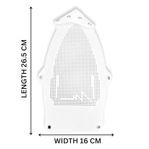 Image of ZENITH Teflon Iron Shoe Cover ES300 flex| Iron Plate Protector for Steam Iron | Heat-Safe Teflon Ironing Shoe, Iron Protection Sheet for Clothes & Laundry Board | White 300 flex