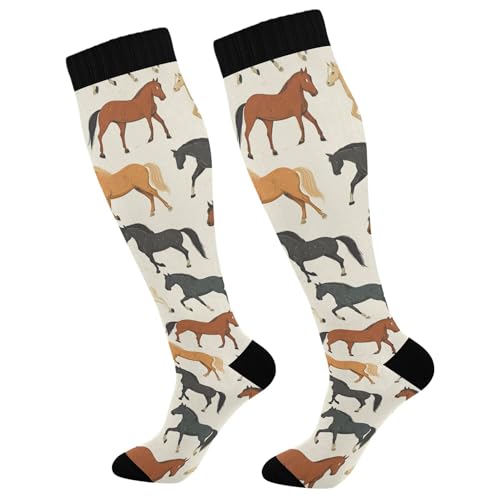 Image of Fisyme Socks for Women Men, Warm Comfort Athletic Crew Running Hiking Cycling Compression Socks