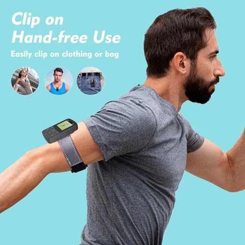 Image of RUIZU 64GB Clip MP3 Player with Bluetooth 5.3, Portable Music Player with Voice Recorder for Sport Running, FM Radio, Pedometer, A-B Repeat, Audio Video, Shuffle Playback, Support 128GB TF Card, Black