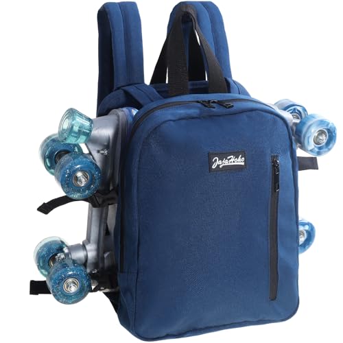 JajaHoho Bolsas Para Patins Mulheres E Homens, Mochila Esportiva Azul-Escuro Índigo Patins, De Gelo, Em Linha, Armazenamento Equipamentos Skate, Durável Estilosa, 11,8 X 9 2,8 Polegadas (Azul-Marinh