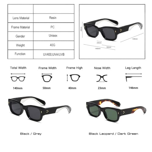 Lunettes de soleil double couleur avec branches larges et rivets - 5