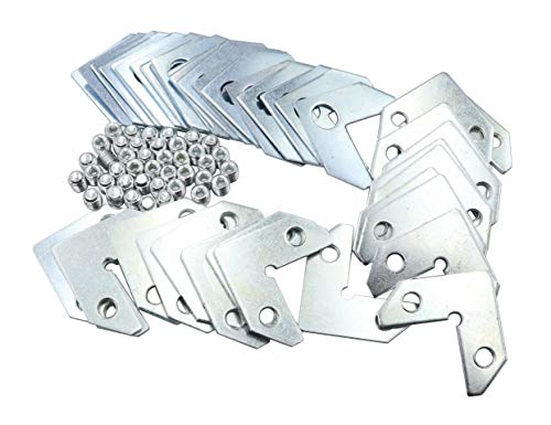 Lby 40Pcs Picture Frame L Shape Angle Bracket Flat Plate Fastener, Metal Picture Frame Hardware Corner Gasket, Corner Brace Joint Bracket Fastener,Joints Support Bracket,Silver #TOP3