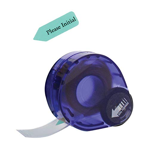Redi-Tag Please Initial Printed Arrow Dispenser Flags, 120 Flags Per Dispenser, 1-7/8 X 9/16 Inches, Mint (81114) #TOP2