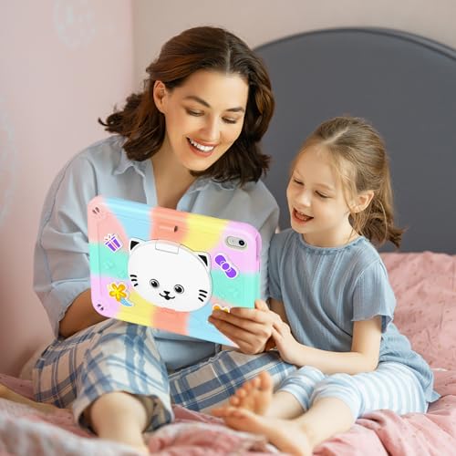 Étui iPad 10e génération 2022 antichoc rose avec support chat - 7