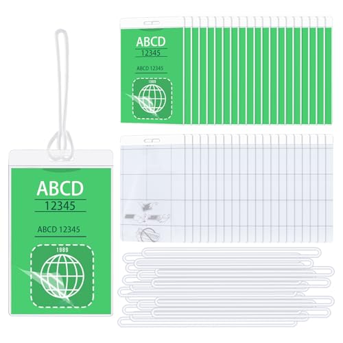 SKLENICE 50-Count Self Laminating Luggage Tags