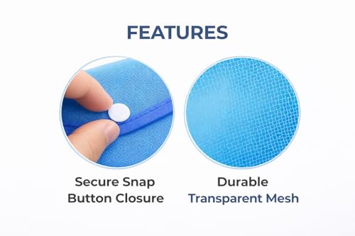 Image of Kosh Plastic Flexi Button Bag | Cheque Book Holder | Document Holder | Passbook Holder Cheque Pouch (Pack of 5)