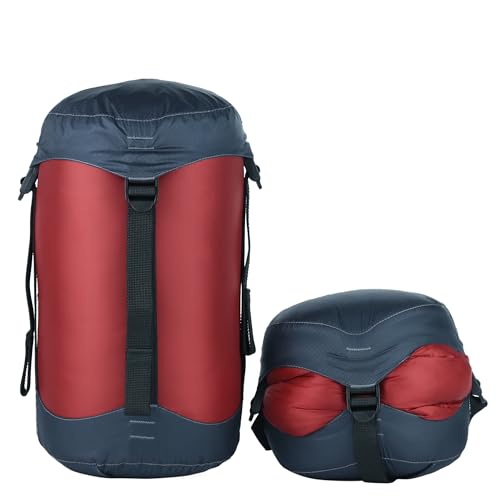 Compression Stuff Sack 6L, 8.5L, 10L, 13L, 16L, Water Resistant Lightweight Compact with Ripstop Fabric Sleeping Bag Sack with Drawstring Closure for Camping, Backpacking, Traveling(E638)