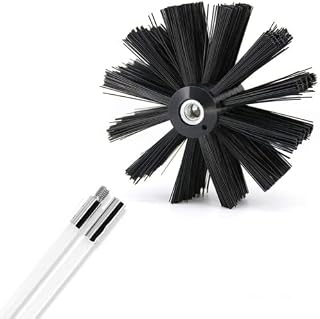 ARMYJY 3Pcs Chimney Cleaning Brush Kit, Duct Vent Cleaning Set Chimney Sweep Kit Includes 2 Rods and 1 Brush Head