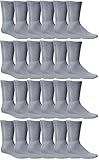 Yacht & Smith 24 Pairs Of Mens Wholesale Bulk Sports Crew, Athletic Case Pairs Socks, by SOCKS'NBULK (24 Pairs Gray, Mens 10-13 (Shoe Size 7-12))