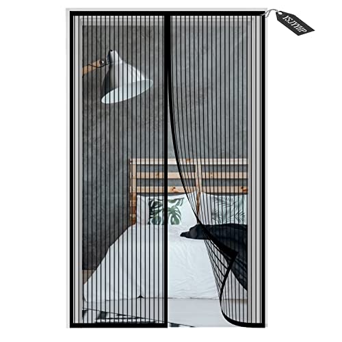 Fliegengitter Tür Magnet 145x190cm,Insektenschutz Magnet Fliegenvorhang,Magnetvorhang Türvorhang,Moskitonetz für Balkontür Terrassentür Insektenschutz Vorhang ohne Bohren Cover