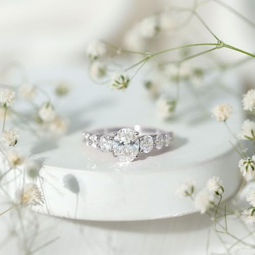 Certified Lab Grown Diamond 6X8mm Oval Engagement Ring, Ef-Vs Quality, 2 Carat Diamond Ring - With Jewelry Box3